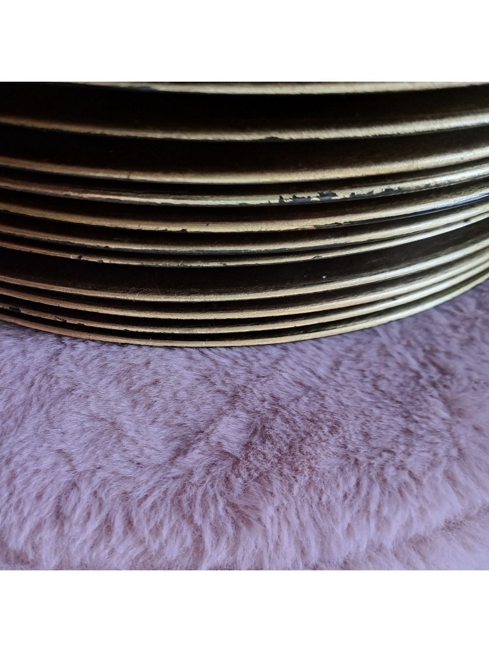 BOWRING tradition gold charger plates lacquered 13" round wedding holiday 12 - Picture 7 of 15